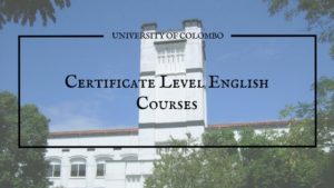 english courses in colombo university